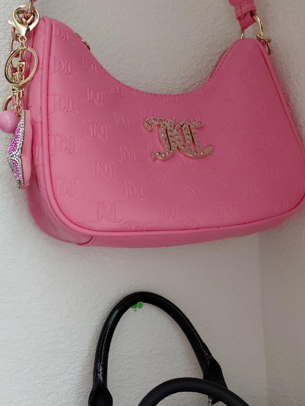 Juicy Couture Pink Embossed Logo Hobo Bag